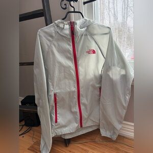 The North Face Lightweight Hooded Windbreaker Jacket Red Zipper Men’s Small